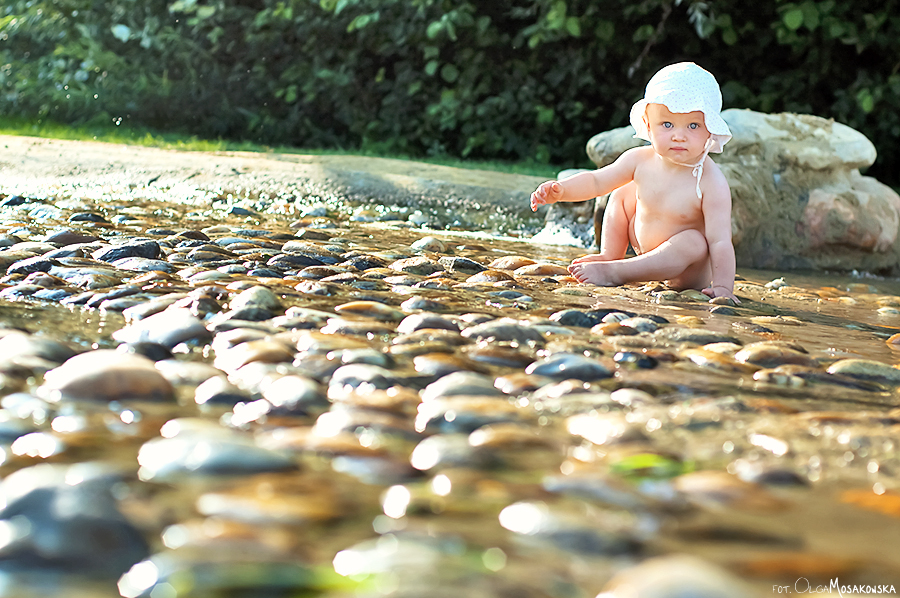 Zdjęcie dziecka na plaży. Fotografia Wiedeń.